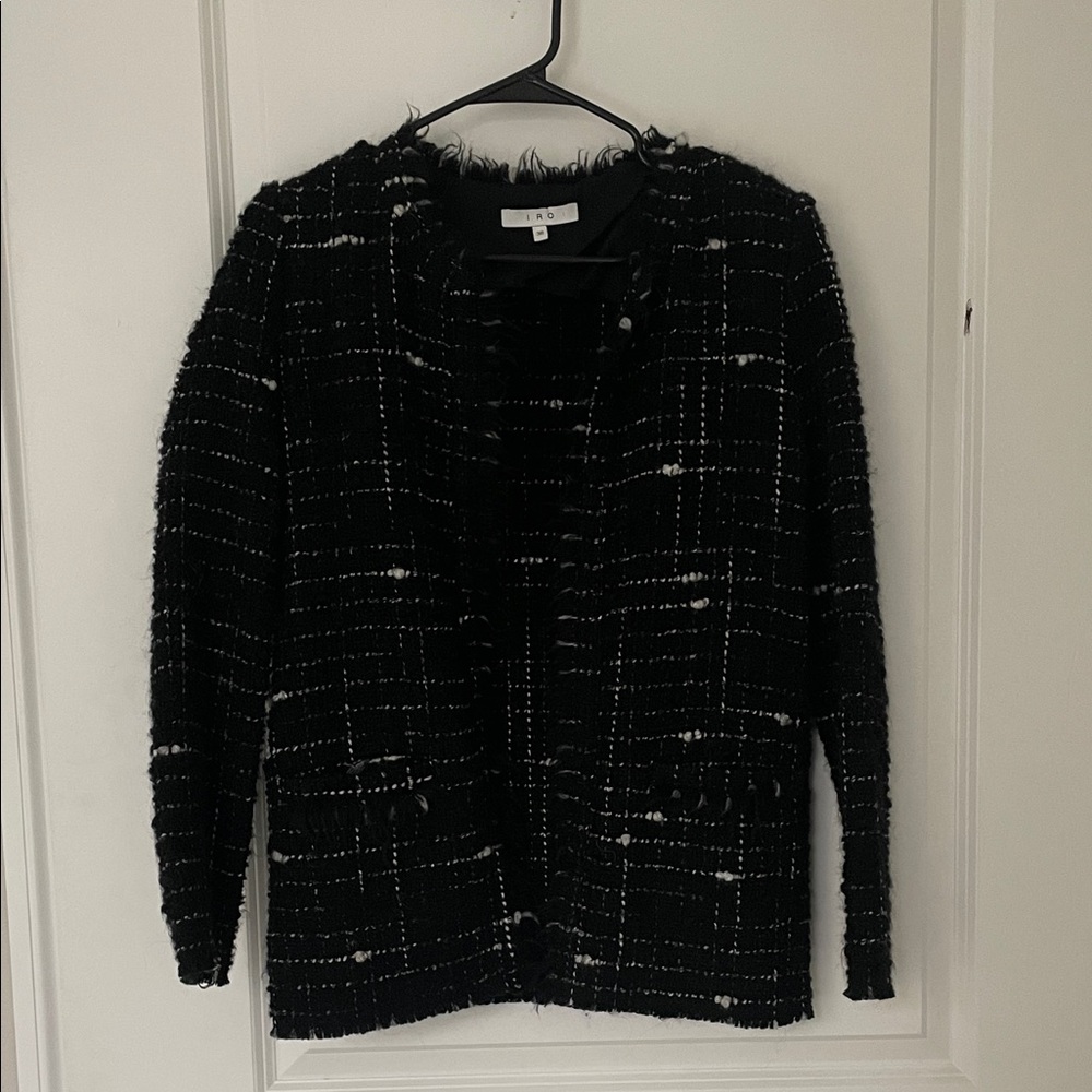 IRO Black and White Tweed Blazer